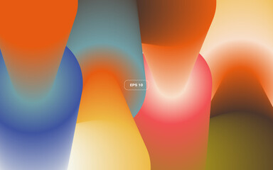 Dynamic Flowing Gradient Waves. Trendy vector illustration.