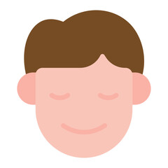 Calm icon vector image. Can be used for Human Emotions.