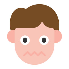Nervous icon vector image. Can be used for Human Emotions.