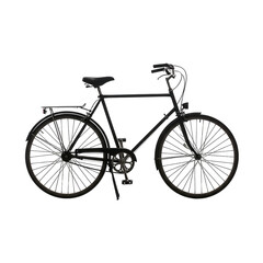 Fototapeta premium Classic bicycle side view isolated on transparent background