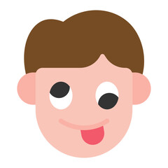Silly icon vector image. Can be used for Human Emotions.