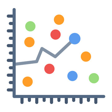 Scatter Plot icon vector image. Can be used for Data Science.