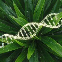Nature's Code: A 3D Render of Life's Blueprint