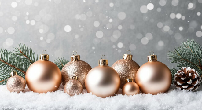 Christmas minimalist background with copy space. Christmas. New Year. AI generated.