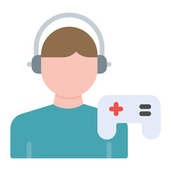 Gamer icon vector image. Can be used for Urban Tribes.