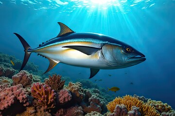 Enchanting Ocean Scene Featuring Monstrous Tuna