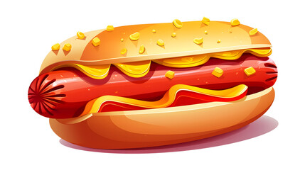 Fun and Whimsical Hotdog Cartoon Vector Illustration for Graphic Design Projects