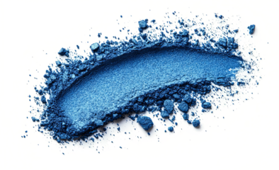 blue powder makeup texture, isolated on a transparent background