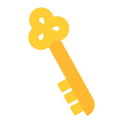 Skeleton key icon vector image. Can be used for Locksmith.