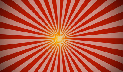 red sunburst background