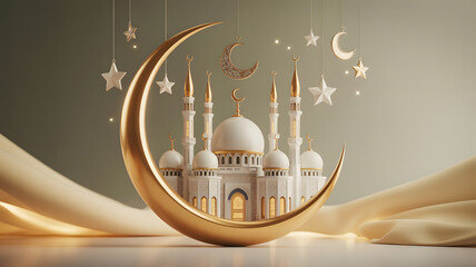 eid al adha festival golden banner design