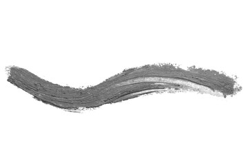 Gray line and smear drawn with a pencil on an empty background.