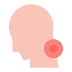 Neck Pain icon vector image. Can be used for Body Ache.