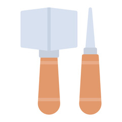 Leather Craft Tools icon vector image. Can be used for Crafting.