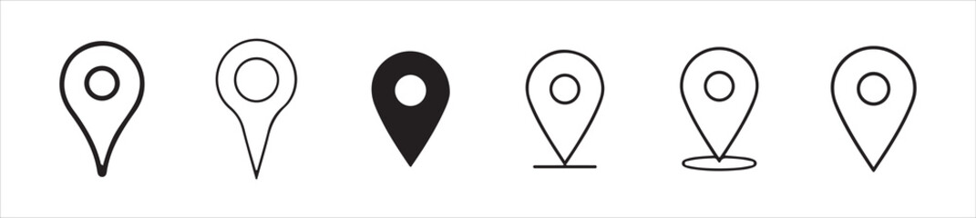 Location icon. Map pointer icon. Point. Locator. Address. Victor illustration Eps 10.