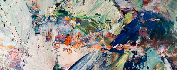 Naklejka premium Abstract art background . Hand painting artwork on canvas .