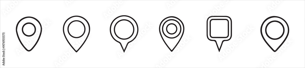 Fototapete pin icon vector isolated on white background. location icon. map pointer icon. pin location icon for
