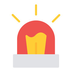 Emergency Siren icon vector image. Can be used for Rescue And Response.