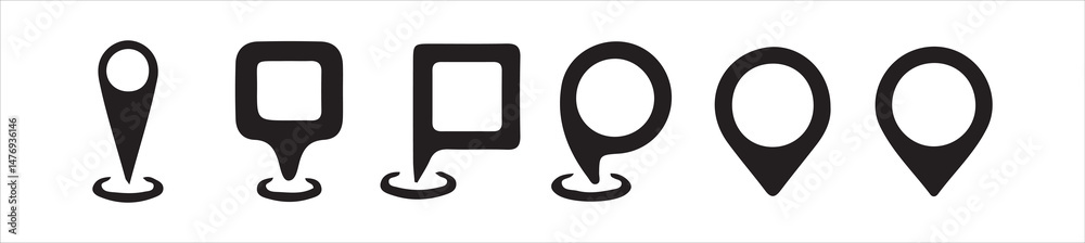 Fototapete pin icon vector isolated on white background. location icon. map pointer icon. pin location icon for