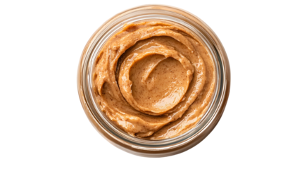 Fresh Almond Butter Jar Surrounded by Almonds Presentation