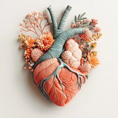 Naklejka premium Celebrating World Heart Day with a unique artistic representation.