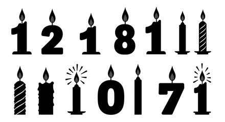 Fototapeta premium Burning Bright: A Numbered Celebration