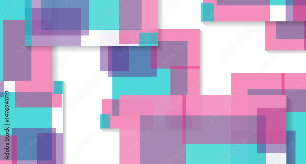 Aufkleber colorful minimal squares abstract geometric elegant background. vector design
