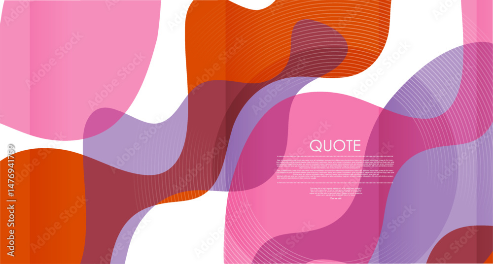 Fototapete Abstract colorful elegant background with circular lines and minimal waves. Vector brochure graphic design