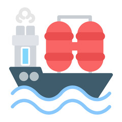 Oil Tanker icon vector image. Can be used for Oil And Gas.