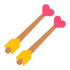 Cupid's Arrow icon vector image. Can be used for Dating App.