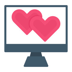 Online Dating icon vector image. Can be used for Dating App.