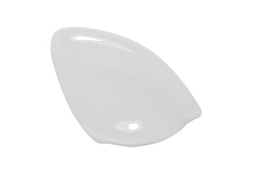 Smear of transparent gel on an empty background.