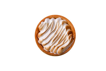 Lemon tart, meringue pie or fruit cream tart
