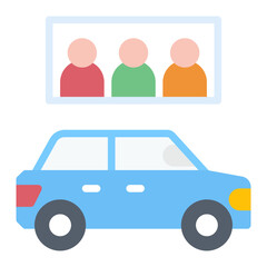 Carpooling icon vector image. Can be used for Parking.