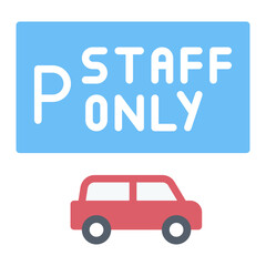 Employee Parking icon vector image. Can be used for Parking.