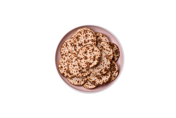 Matzah wheat bread for the Jewish holiday of passover. Kosher matzo bread
