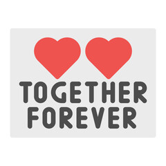 Together Forever icon vector image. Can be used for Anniversary.
