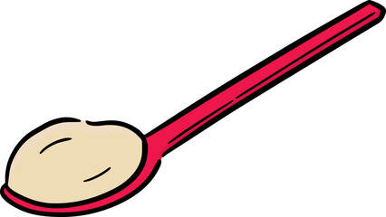 Illustration of spoon of yogurt
