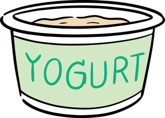 Illustration of yogurt cup

