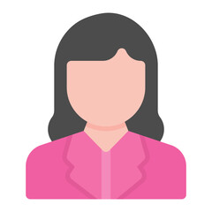 Character Female Line Color Icon