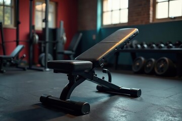 A sturdy press bench, ideal for weightlifting and strength training exercises , strength training, sturdy