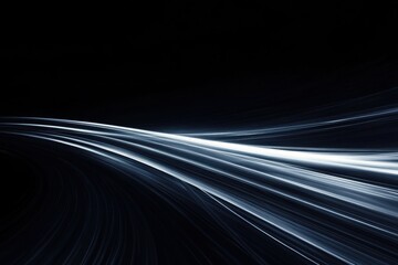 Abstract Dark Blue Light Trails Dynamic Speed Lines Background Flow Star Night Space Style Waves    