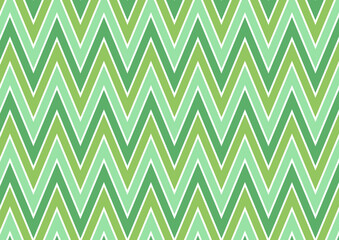 chevron zigzag pattern in various shades of green creating rhythmic geometric background with repeating angular lines for textile design