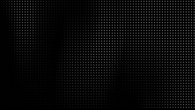 Abstract digital pattern with subtle dark movement across dot matrix display, creating elegant technological texture for futuristic presentations and tech backgrounds.