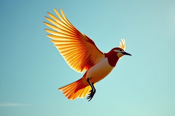 Fototapeta premium Flying Solo - Soaring High: An Epic Aviary Experience
