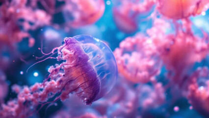 Jellyfish in the water