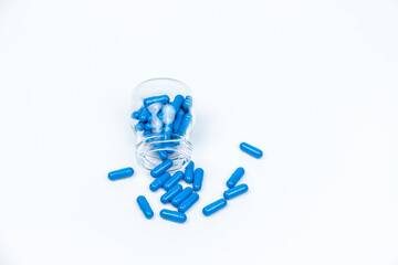 Capsule medicine on a white background