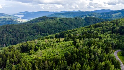 Obraz premium Mountain Valley Landscape