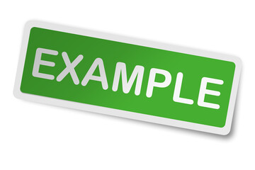 Example square sticker isolated on white