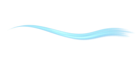 Soft transparent blue air flow effect with smooth motion wind wave for fresh air and cooling design PNG